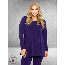 YOEK Shirt Wide Bottom Paars